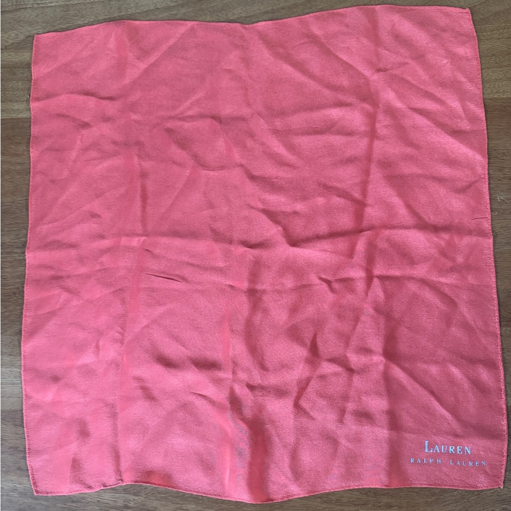 Ralph Lauren salmon Logo Scarf
